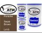 Preview: Porsche, Sepia Brown, L415: 500ml Lackdose + 500ml Klarlack + 250ml Härter - Set, von ATW Autoteile West.